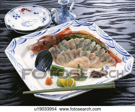 Sashimi Of Gurnard View Large Photo Image Picture - Sashimi Of Gurnard. Fotosearch