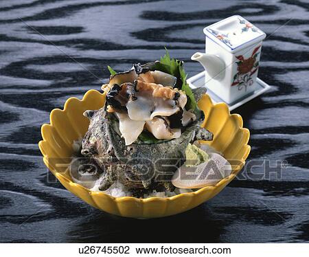 Stock Image - Sashimi Of Top Shell. Fotosearch