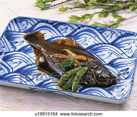 Boiled Flounder With Soy Sauce View Large Photo Image Picture - Boiled Flounder With Soy Sauce. Fotosearch