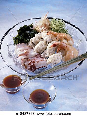 Stock Photo - Chilled Bowl Dish, Plum Soy Sauce. Fotosearch