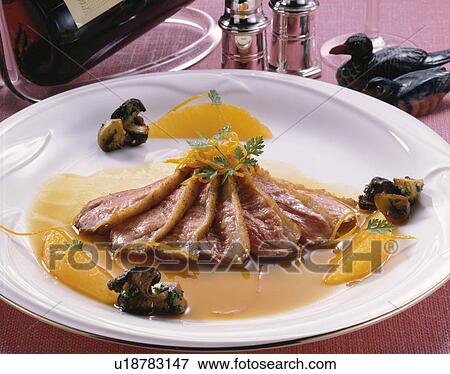 Stock Photo - Duck Sirloin Orange Sauce. Fotosearch