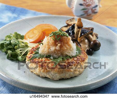 Japanese Style Hamburger View Large Photo Image Stock Photo - Japanese Style Hamburger. Fotosearch