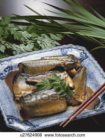 Mackerel Boiled With Soy Sauce, Nagano Prefecture, View Large Photo Image Stock Photo - Mackerel Boiled With Soy Sauce, Nagano Prefecture,. Fotosearch