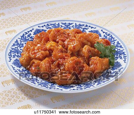 Stock Image - Shrimp Chili Sauce. Fotosearch