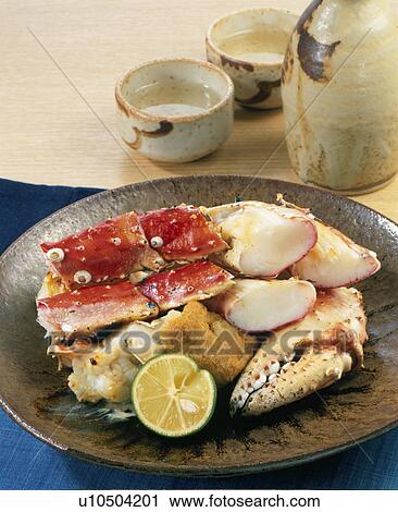 Stock Image - Baked King Crab. Fotosearch