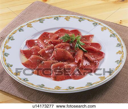 Carpaccio Of Tuna View Large Photo Image Stock Photo - Carpaccio Of Tuna. Fotosearch