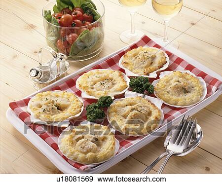 Coquille Of Scallop View Large Photo Image Stock Photo - Coquille Of Scallop. Fotosearch