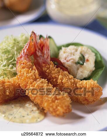 Stock Image - Fried Shrimp. Fotosearch