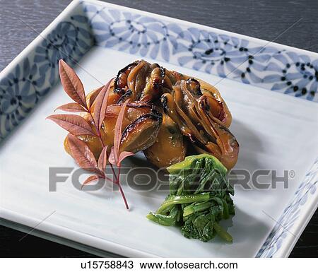Oyster Grilled With Miso View Large Photo Image Stock Image - Oyster Grilled With Miso. Fotosearch