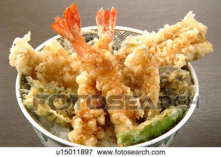 Tempura Bowl View Large Photo Image Stock Photo - Tempura Bowl. Fotosearch