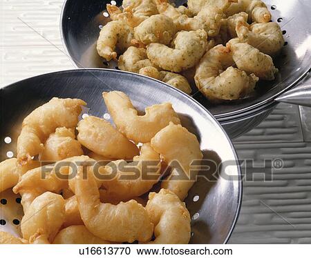 Stock Image - Tempura Of Small Shrimp China Style. Fotosearch