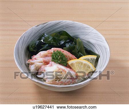 Stock Image - Vinegared Dish Of Crab. Fotosearch