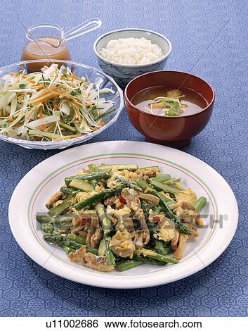 Chicken And Asparagus With Egg View Large Photo Image Stock Photograph - Chicken And Asparagus With Egg. Fotosearch