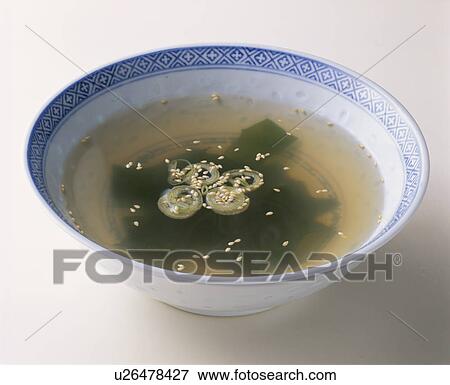 Wakame Seaweed Soup View Large Photo Image Stock Photo - Wakame Seaweed Soup. Fotosearch