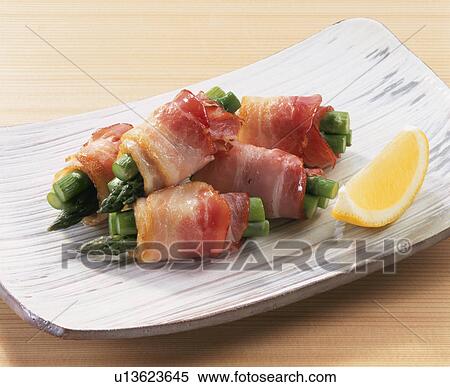 Asparagus Bacon Roll View Large Photo Image Stock Photography - Asparagus Bacon Roll. Fotosearch