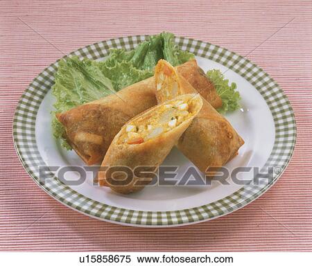 Stock Photography - Egg Roll, Curry Style,. Fotosearch