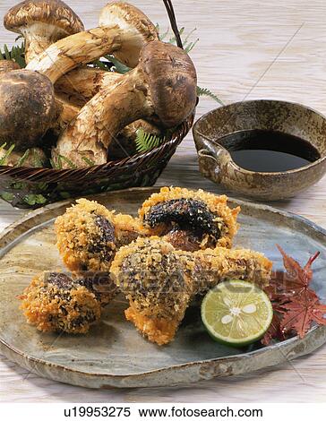 Stock Photography - Fried Matsutake. Fotosearch