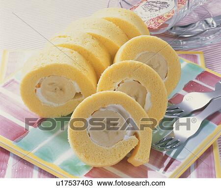 Banana Roll Cake View Large Photo Image Stock Image - Banana Roll Cake. Fotosearch