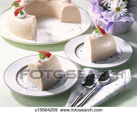Stock Photo - Bavarian Cream Of Strawberry. Fotosearch
