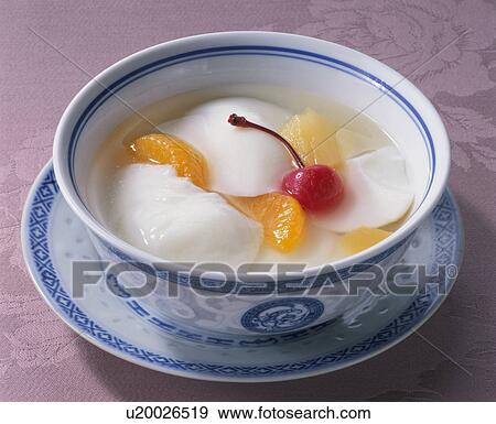 Stock Photo - Chinese-Style Almond Jelly. Fotosearch