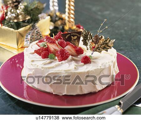 Christmas Cake View Large Photo Image Stock Photo - Christmas Cake. Fotosearch