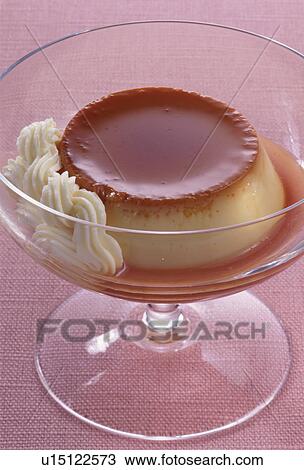 Stock Image - Custard Pudding. Fotosearch