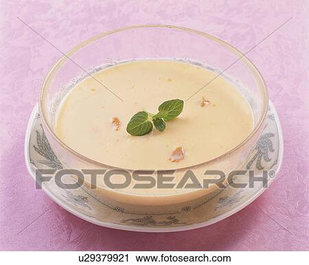 Stock Image - Mango Pudding. Fotosearch