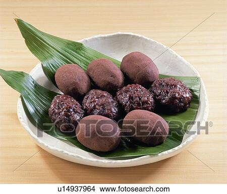 Rice Cake Covered With Sweet Bean View Large Photo Image Picture - Rice Cake Covered With Sweet Bean. Fotosearch