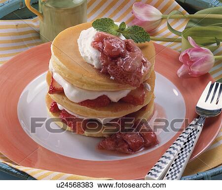 Strawberry Pancake View Large Photo Image Stock Image - Strawberry Pancake. Fotosearch