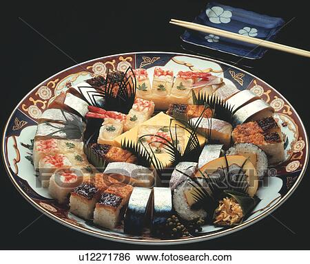 Stock Photograph - Pressed Sushi, Osaka,. Fotosearch
