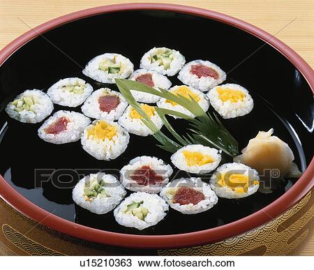 Thin Rolled Sushi View Large Photo Image Stock Image - Thin Rolled Sushi. Fotosearch