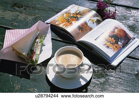 Picture - Brunch, Cappuccino,. Fotosearch