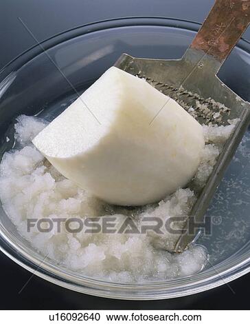 Stock Image - Grated Radish. Fotosearch