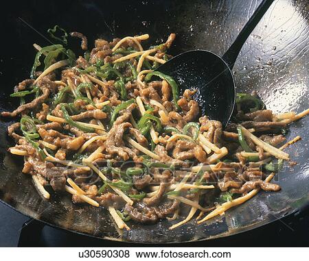 Stock Photo - Shredded Beef With Pepper. Fotosearch