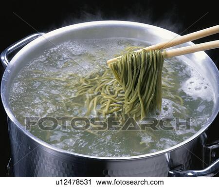 Stock Image - Tea-Buckwheat Noodles. Fotosearch