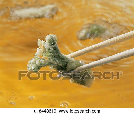 Stock Photo - Tempura Of Fatsia Sprouts. Fotosearch
