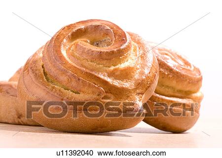 Stock Image - breakfast, appetizing, bread, bakery, bake, bun, appetite. Fotosearch