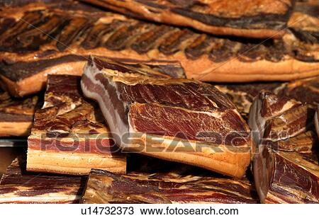 Stock Image - speck, alfred, Austria, bacon, CLOSE, close-up. Fotosearch