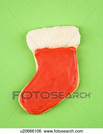 Christmas stocking sugar cookie with decorative icing. View Large Photo Image Stock Photograph - Christmas stocking sugar cookie with decorative icing.. Fotosearch