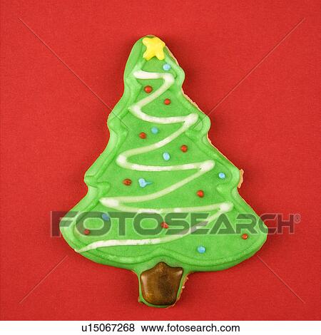 Christmas tree sugar cookie with decorative icing. View Large Photo Image Stock Photo - Christmas tree sugar cookie with decorative icing.. Fotosearch
