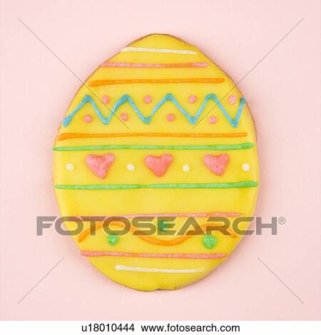 Easter egg sugar cookie with decorative icing. View Large Photo Image Picture - Easter egg sugar cookie with decorative icing.. Fotosearch
