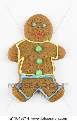 Picture - Gingerbread man cookie.. Fotosearch