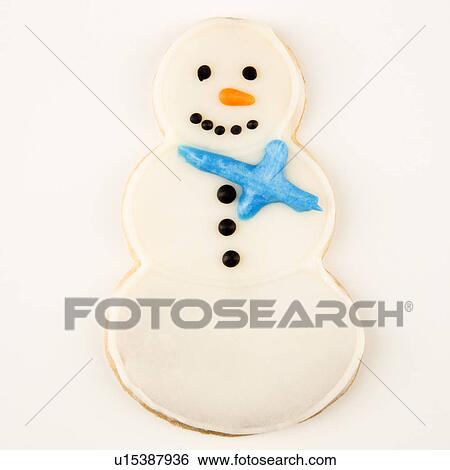 Snowman sugar cookie with decorative icing. View Large Photo Image Stock Photograph - Snowman sugar cookie with decorative icing.. Fotosearch