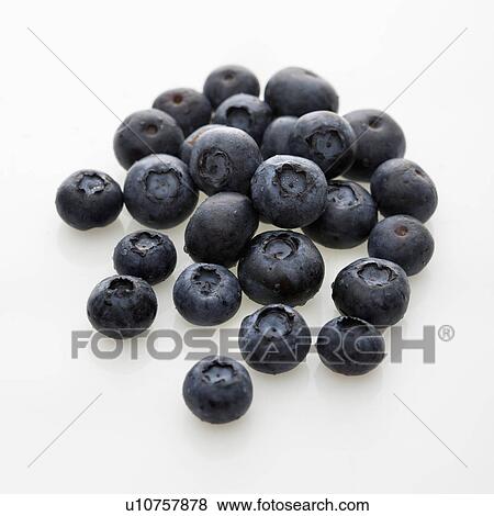 Stock Photo - Group of blueberries on white background.. Fotosearch