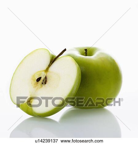 Still life of green apples on white background. View Large Photo Image Stock Photo - Still life of green apples on white background.. Fotosearch