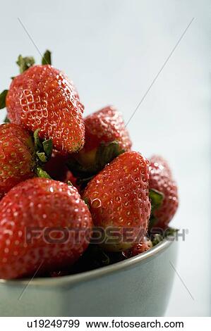 Stock Photo - Bowl of strawberries. Fotosearch