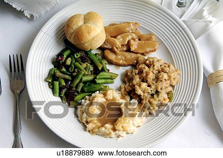 Turkey dinner table setup View Large Photo Image Stock Photo - Turkey dinner table setup. Fotosearch