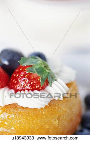 Stock Image - Close-up of fruit cake. Fotosearch