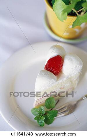 Stock Image - Strawberry cake. Fotosearch