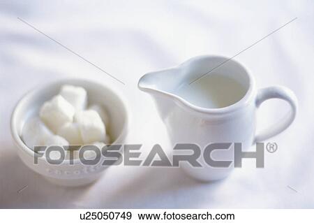 Stock Photo - Sugar and cream. Fotosearch